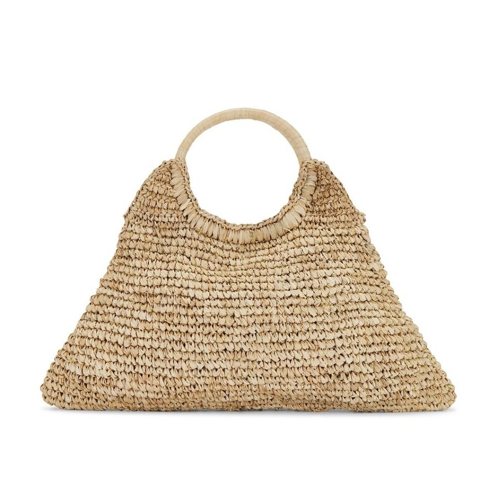 Casa Clara Liv Bag in Natural tote clutch hand purse tan brown woven